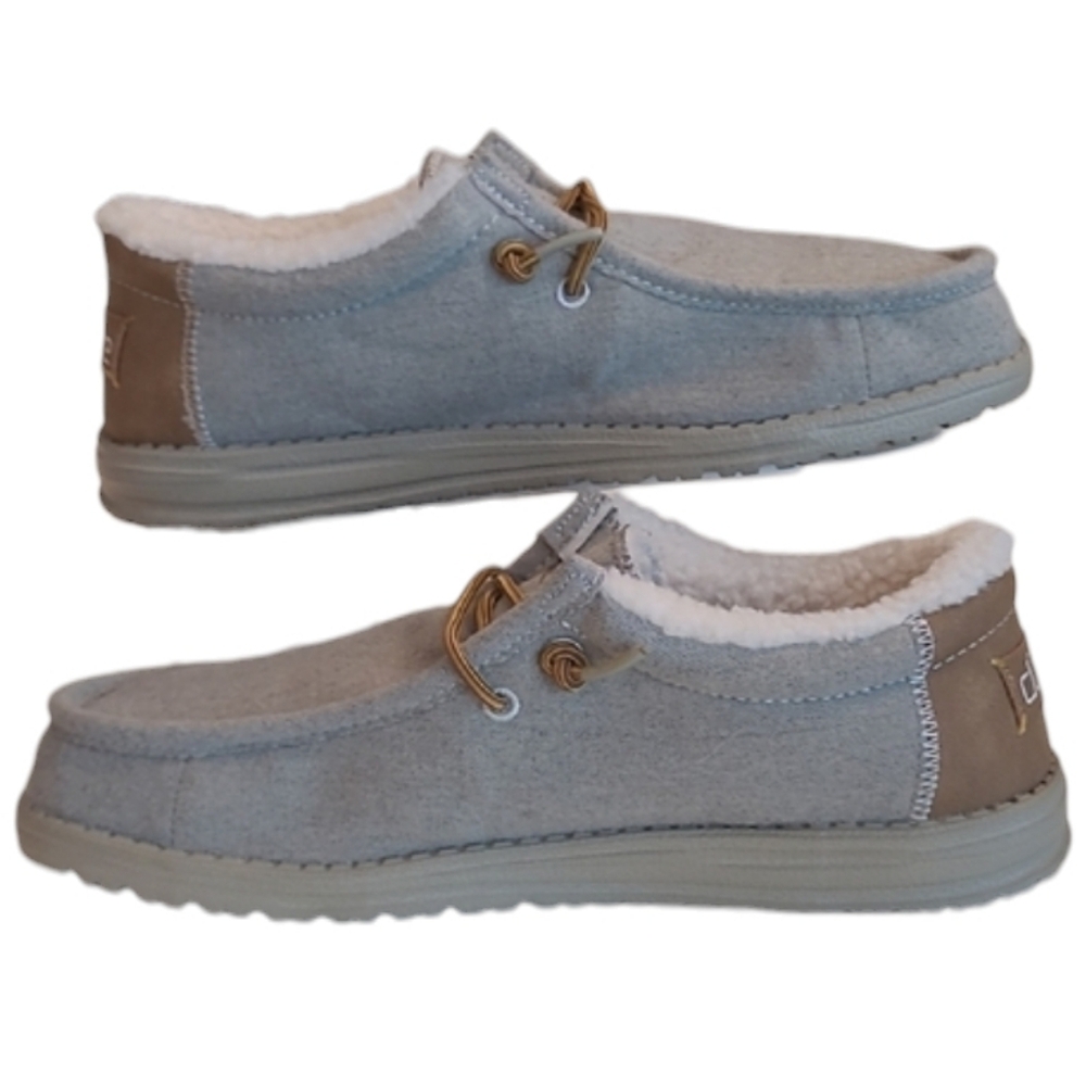 Hey Dude Wally Herringbone Canvas Loafer Chukka-Style Slide/ Slip On - Picture 1 of 17